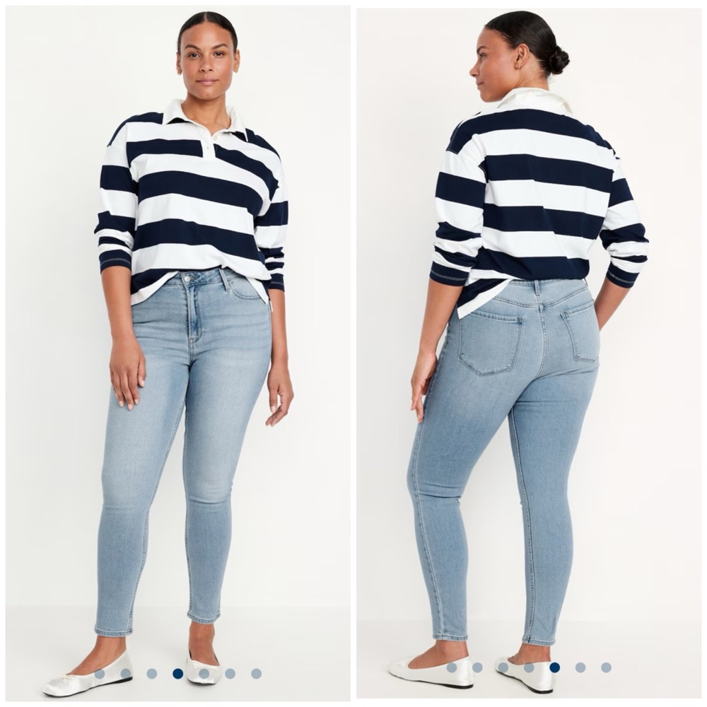 Old Navy High-Waisted Wow Super-Skinny Ankle Jeans for Women in Light Wash
